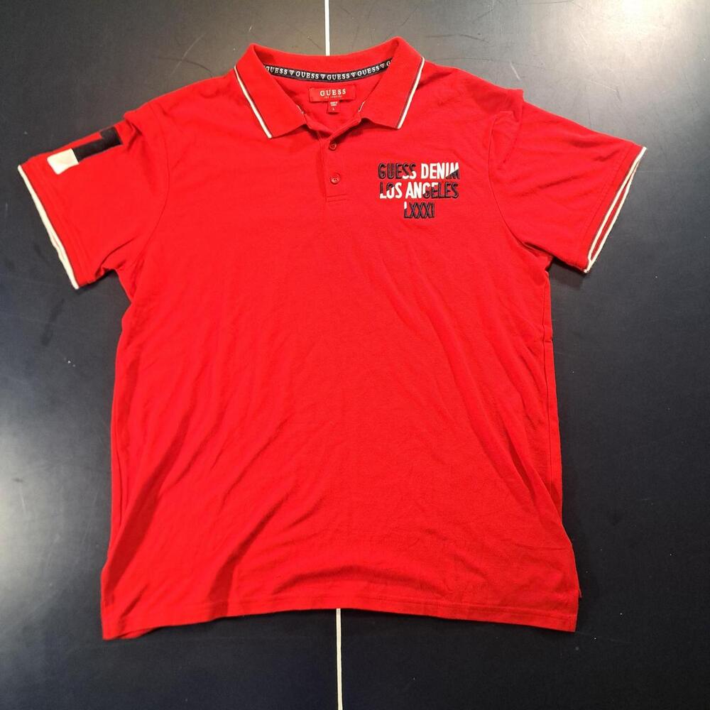 Guess Men's Red Polo-shirts